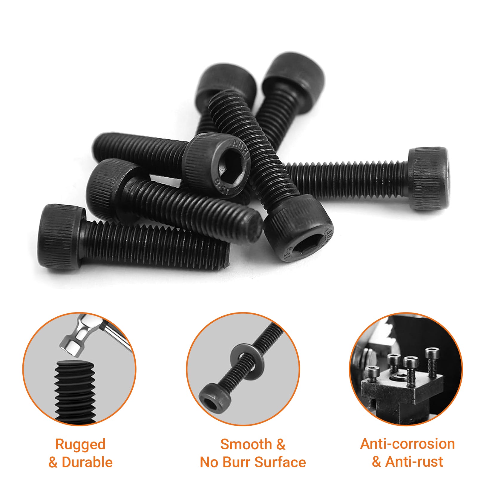 Grade 12.9 High Tensile Socket Cap Screws – Allen Head Bolts M8 & M10 | DIN912