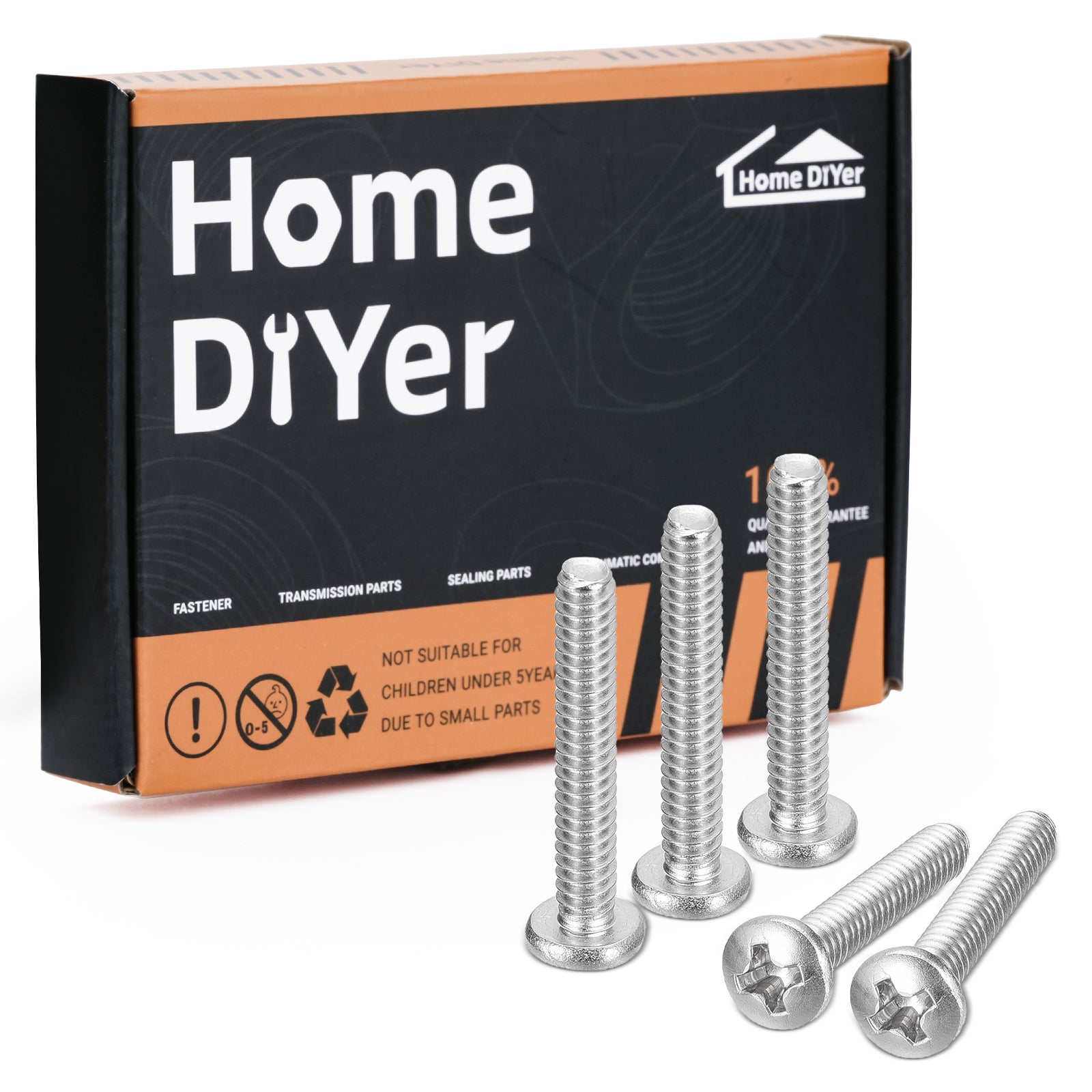 A2 Stainless Steel Pozi Pan Machine Screws – Pozidrive Bolts M2 to M4 | DIN 7985 （100Pcs）
