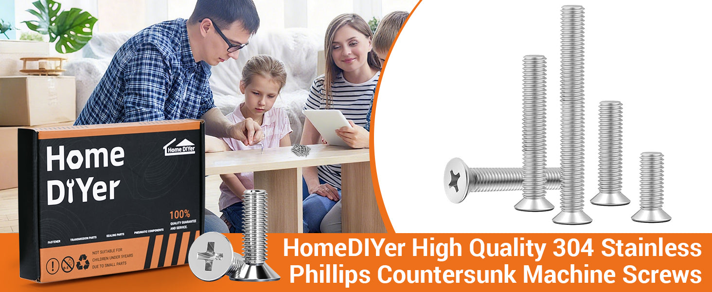 A2 Stainless Steel Pozi Countersunk Machine Screws – Pozidrive Flat Head Bolts M3 to M6 | DIN 965
