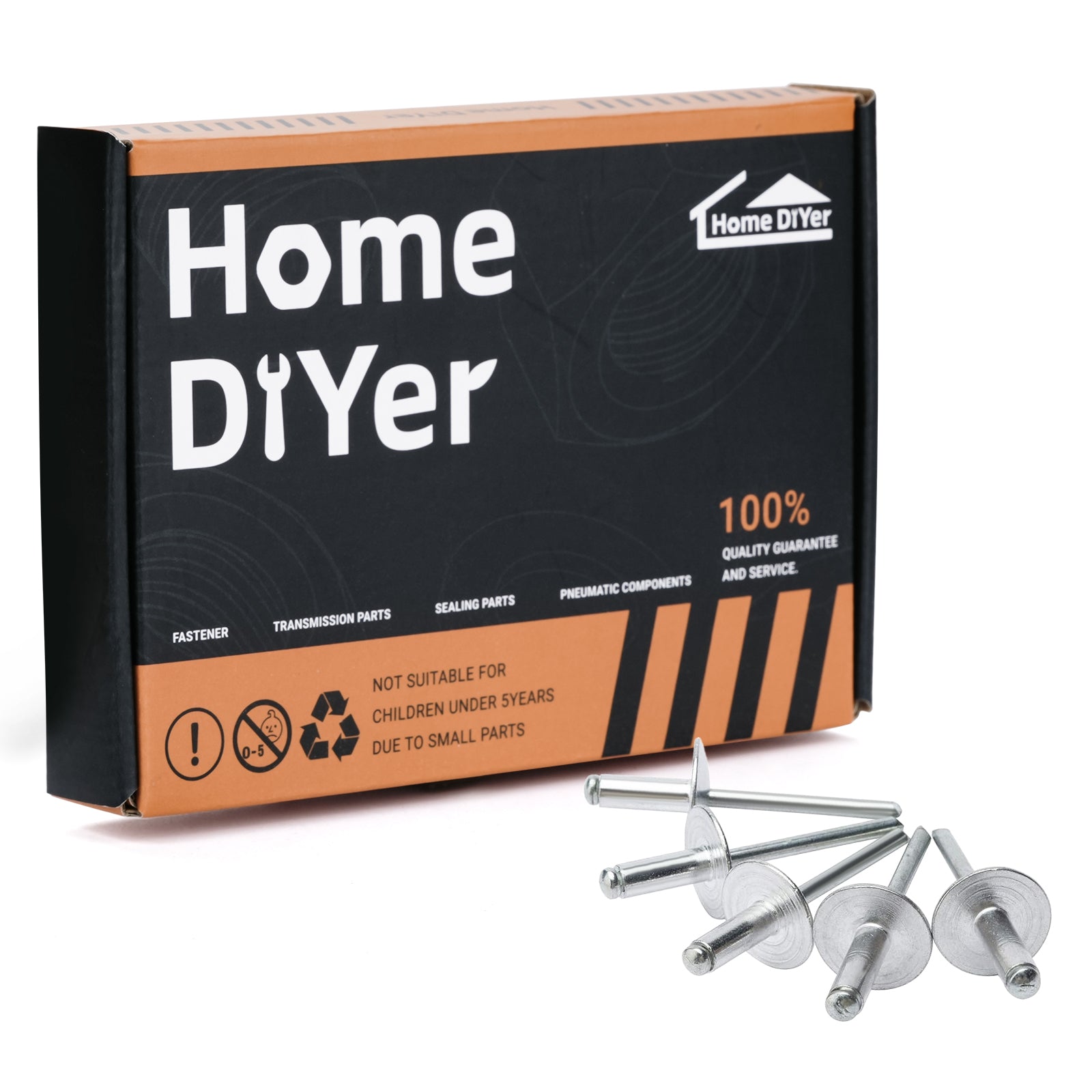 Extra Large Flange Pop Rivets – Open Blind Rivets Aluminum/Steel 3.2mm, 4.0mm, 4.8mm