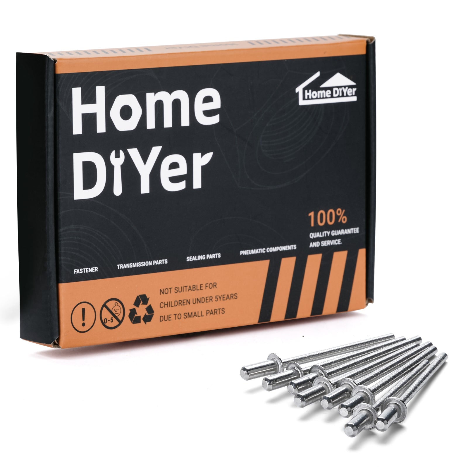 Sealed Pop Rivets – Closed Dome Head Blind Rivets A2 Stainless Steel 3.2mm, 4.0mm, 4.8mm  （100Pcs）