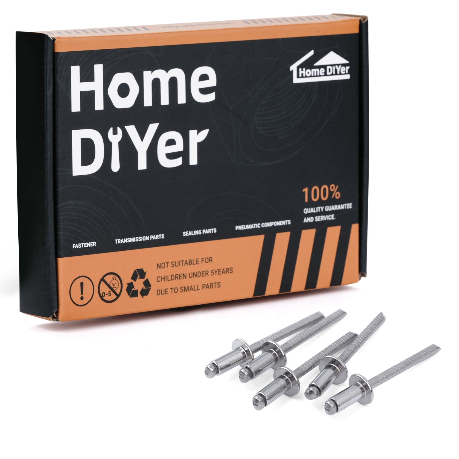 A2-70 Stainless Steel Dome Head Pop Rivets – Open End Blind Rivets 3mm, 4mm, 4.8mm, 5mm