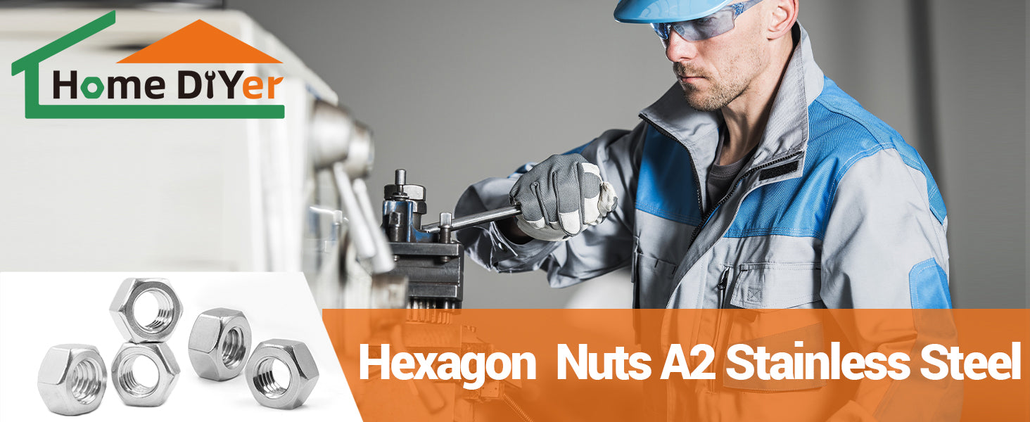 A2 Stainless Steel Hexagon Full Nuts – Metric Hex Nuts M2 to M8 | DIN934