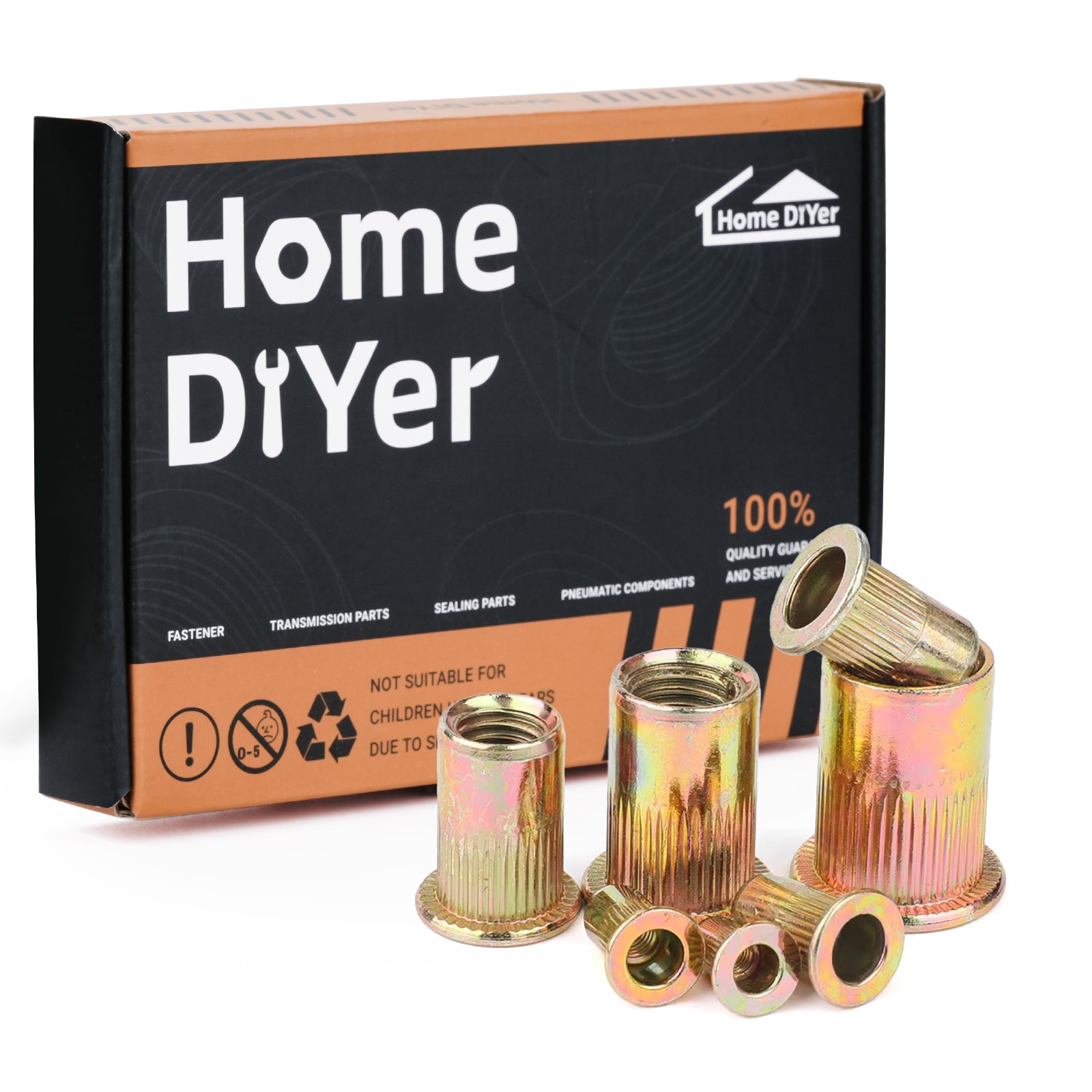 Zinc Plated Steel Rivnuts – Threaded Nutserts Knurled Rivet Nuts M3 to M10 | Blind Installation