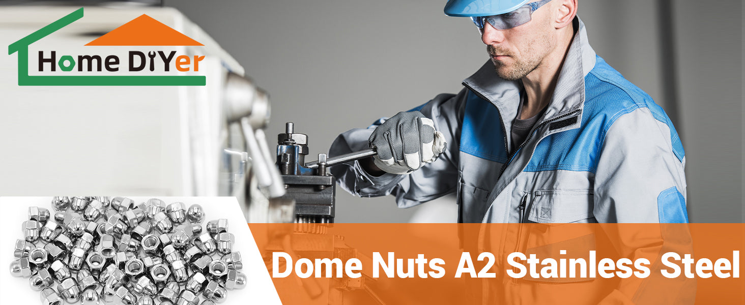 A2-70 Stainless Steel Dome Nuts – Domed Acorn Hex Nuts M3 to M12 | DIN1587