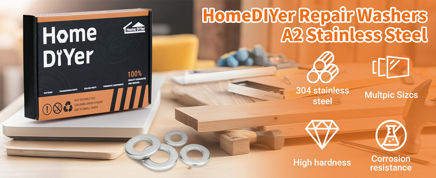 A2 Stainless Steel Penny Repair Washers – Large OD Flat Washers for M4 to M12 Bolts
