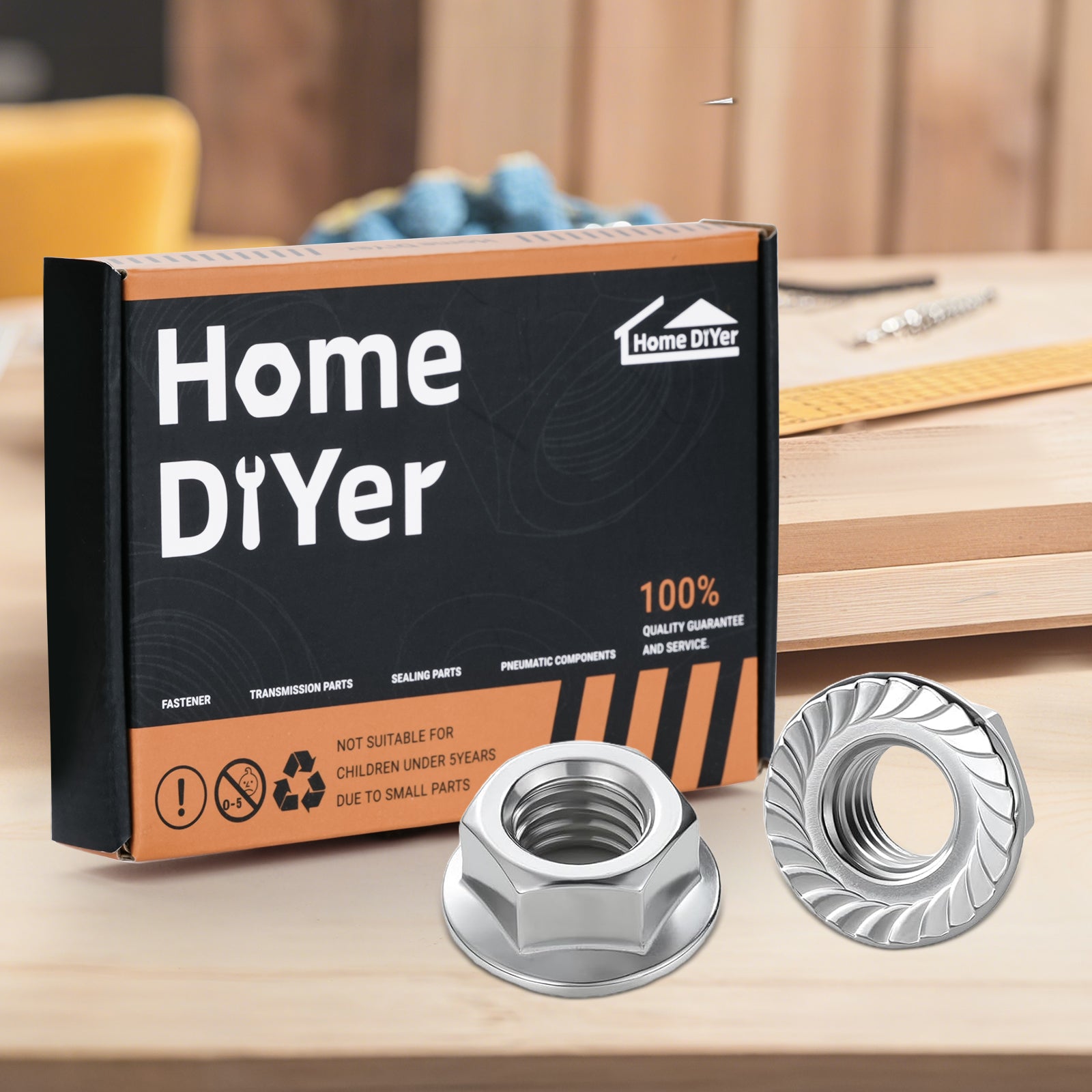 A2 Stainless Steel Serrated Flange Nuts – Self-Locking Metric Hex Nuts M3 to M16