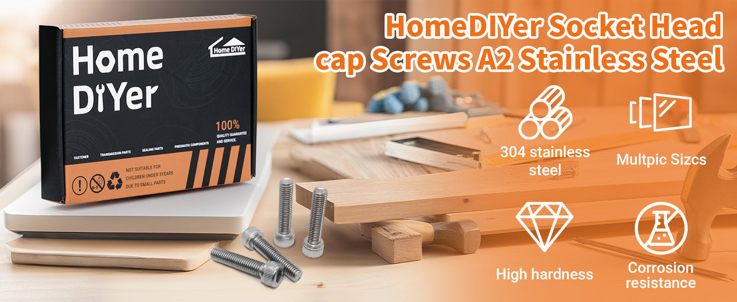 A2 Stainless Steel Socket Cap Screws – Hexagon Allen Key Bolts M3 to M10 | Fully Threaded