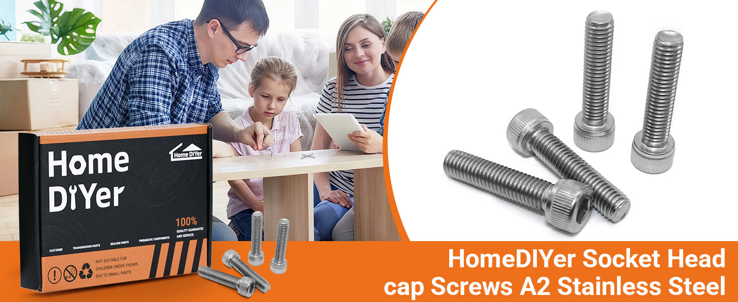 A2 Stainless Steel Socket Cap Screws – Hexagon Allen Key Bolts M3 to M10 | Fully Threaded