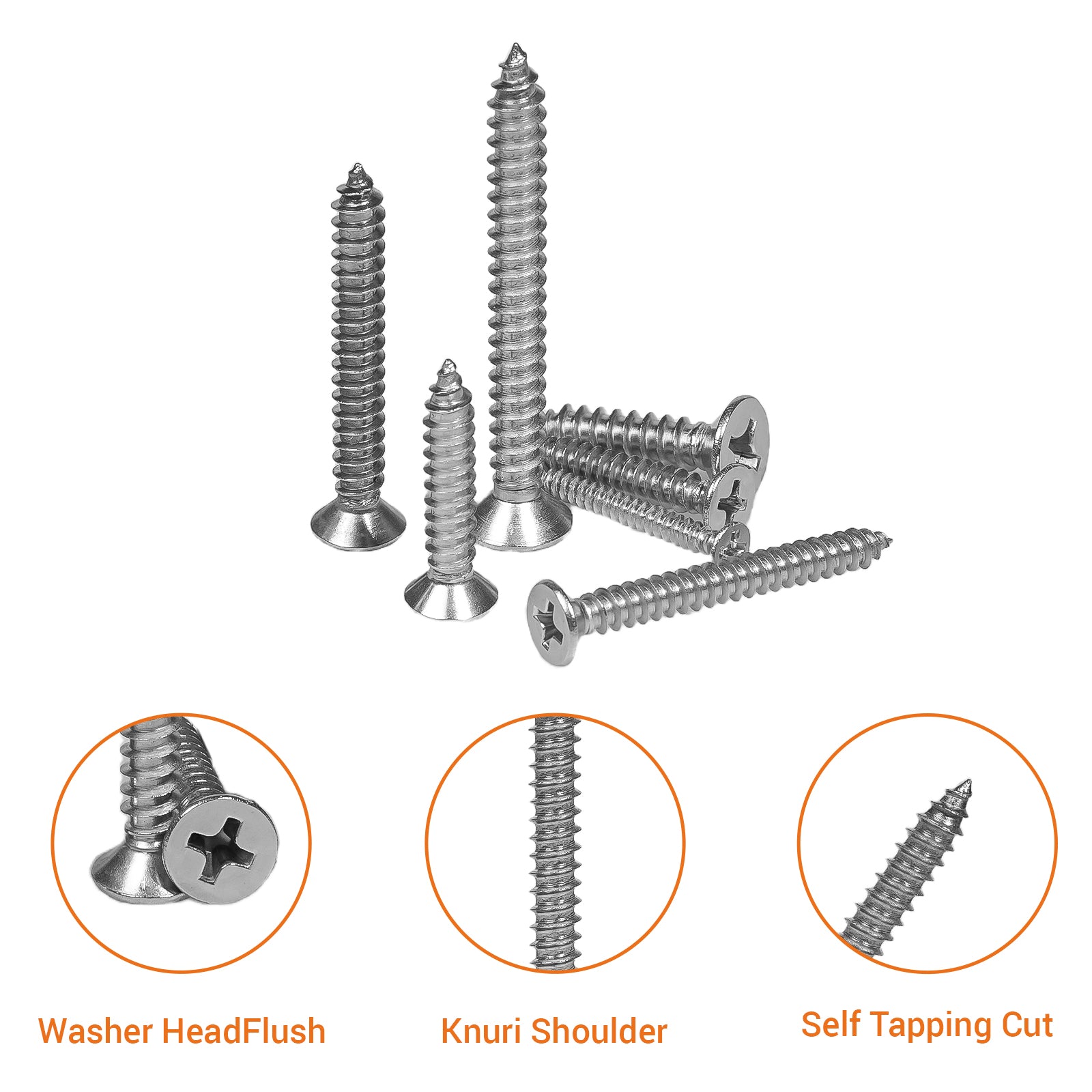 A2 Stainless Steel Pozi Countersunk Chipboard Screws – Wood Screws 3mm to 6mm | DIN7505A
