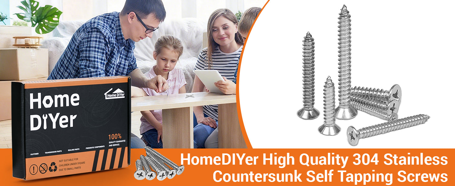 A2 Stainless Steel Pozi Countersunk Chipboard Screws – Wood Screws 3mm to 6mm | DIN7505A
