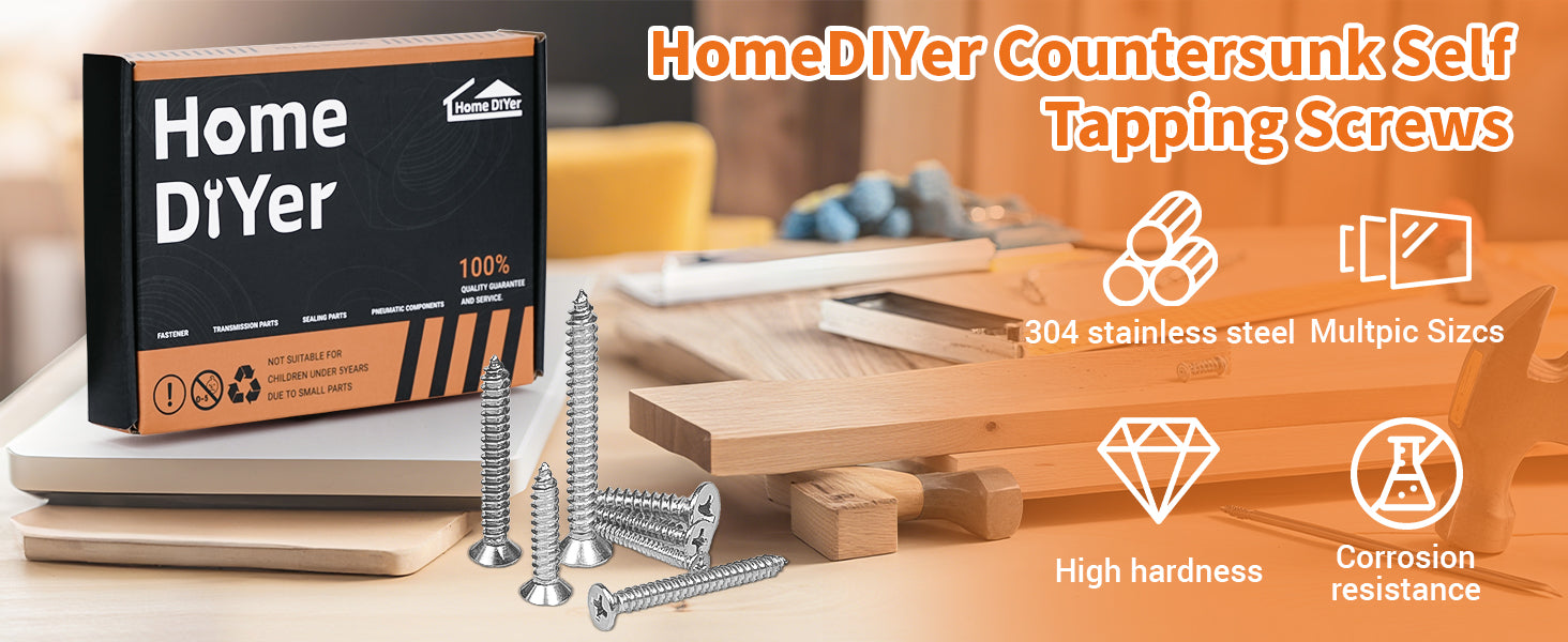 A2 Stainless Steel Pozi Countersunk Chipboard Screws – Wood Screws 3mm to 6mm | DIN7505A