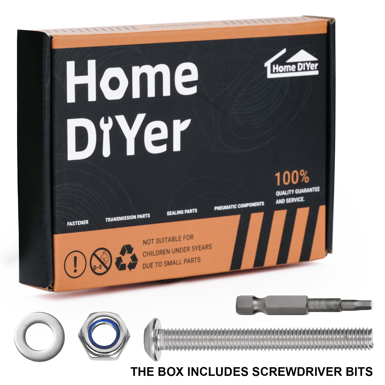 A2 Stainless Steel Button Head Allen Screws with Nyloc Nuts & Washers – Complete Kits M4 M5 M6