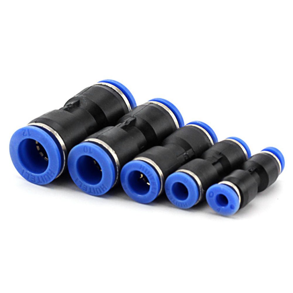 Pneumatic Straight Connectors Push To Connect Fitting Air Water Pipe 1/6" - 5/8" - HomeDIYer