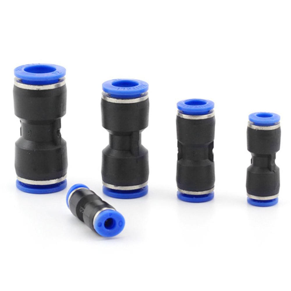 Pneumatic Straight Connectors Push To Connect Fitting Air Water Pipe 1/6" - 5/8" - HomeDIYer