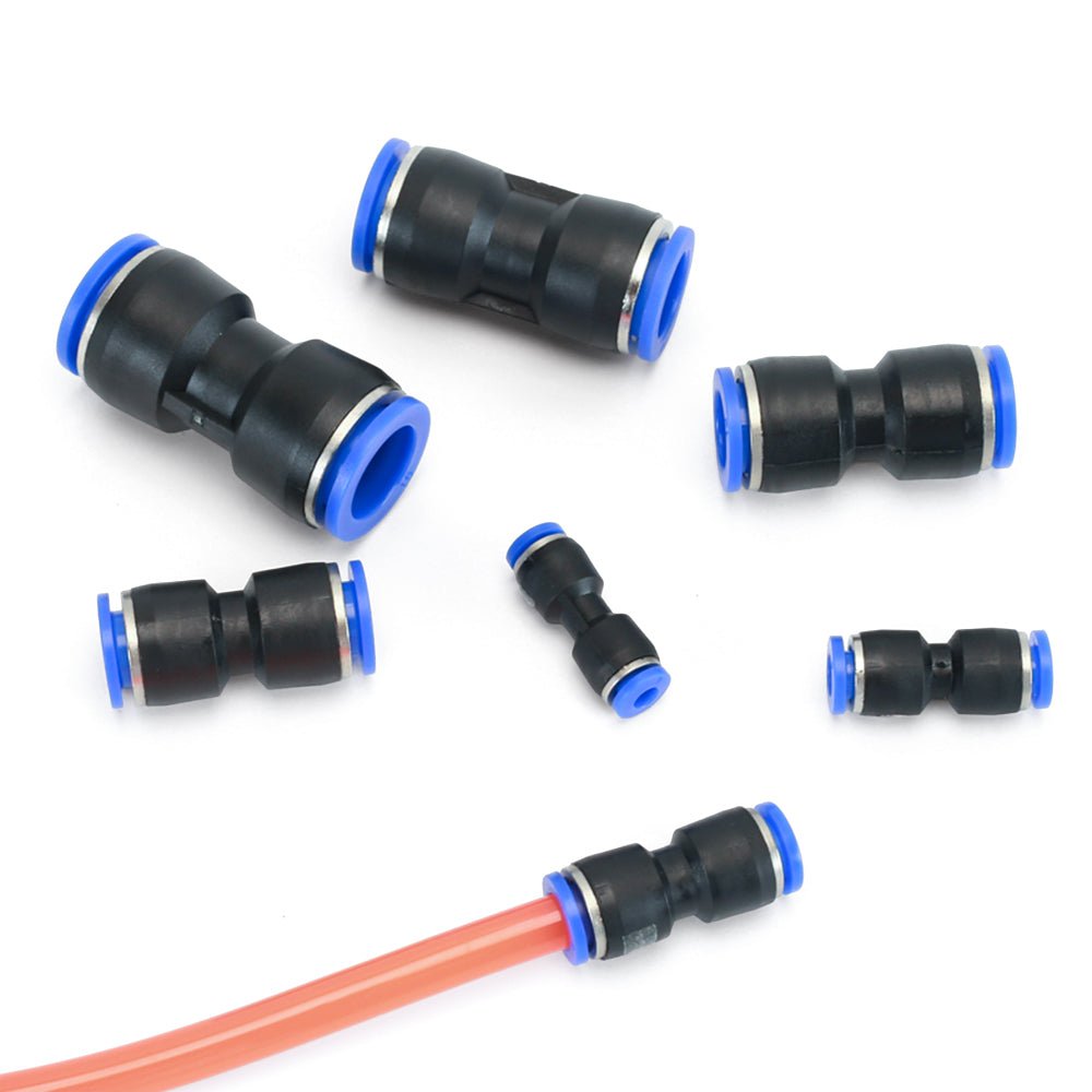 Pneumatic Straight Connectors Push To Connect Fitting Air Water Pipe 1/6" - 5/8" - HomeDIYer