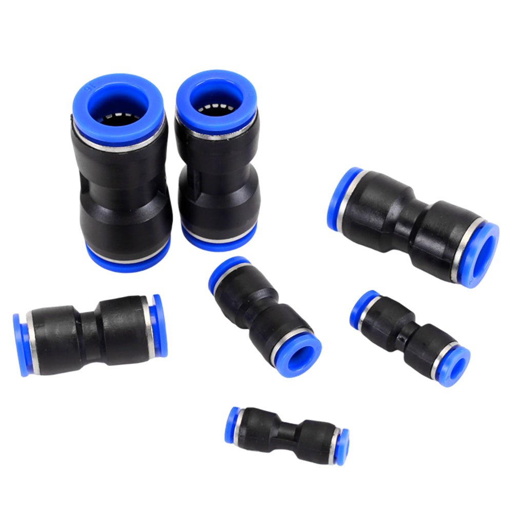 Pneumatic Straight Connectors Push To Connect Fitting Air Water Pipe 1/6" - 5/8" - HomeDIYer