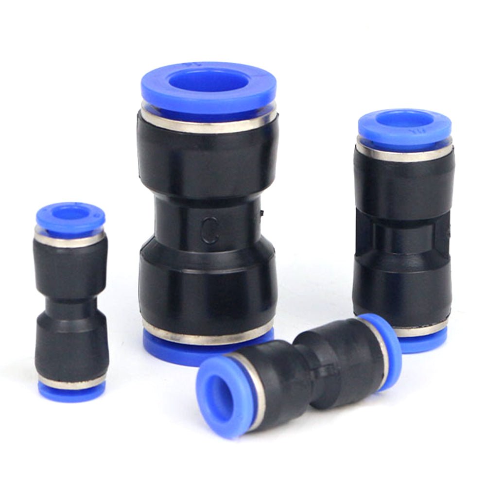 Pneumatic Straight Connectors Push To Connect Fitting Air Water Pipe 1/6" - 5/8" - HomeDIYer