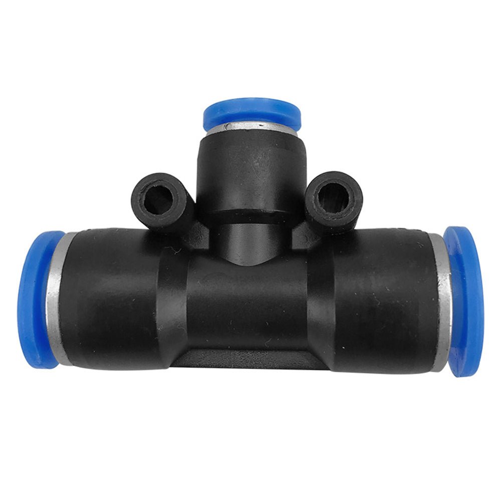Pneumatic Push - In Fitting Air Water Hose Joiner 'T' 3 Way Connector - Reducer - HomeDIYer