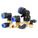 Pneumatic Push In Fitting 1/8"-3/4" Male Elbow Connector for Air Water Hose Tube