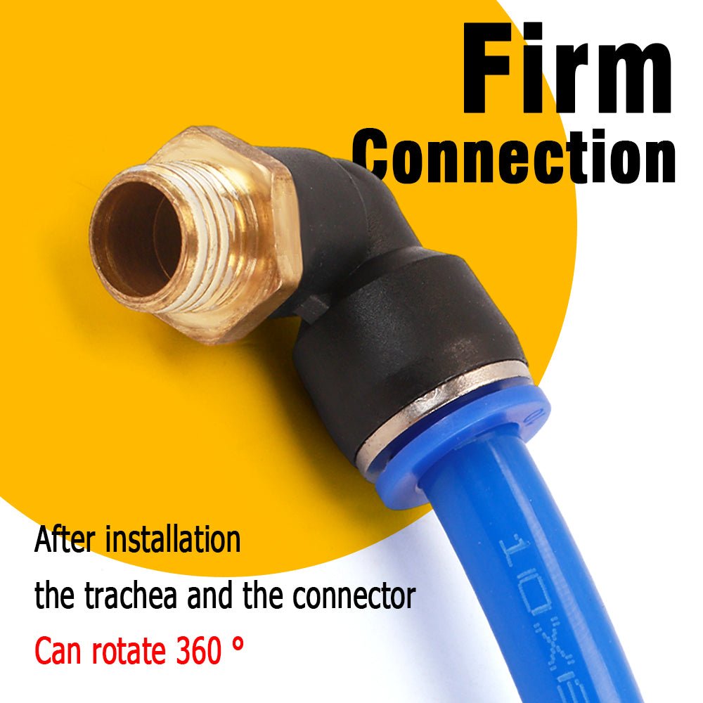 Pneumatic Push In Fitting 1/8" - 3/4" Male Elbow Connector for Air Water Hose Tube - HomeDIYer