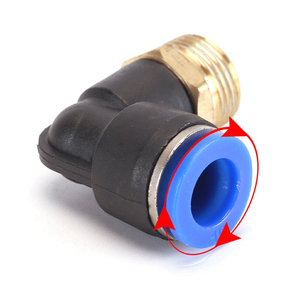 Pneumatic Push In Fitting 1/8" - 3/4" Male Elbow Connector for Air Water Hose Tube - HomeDIYer