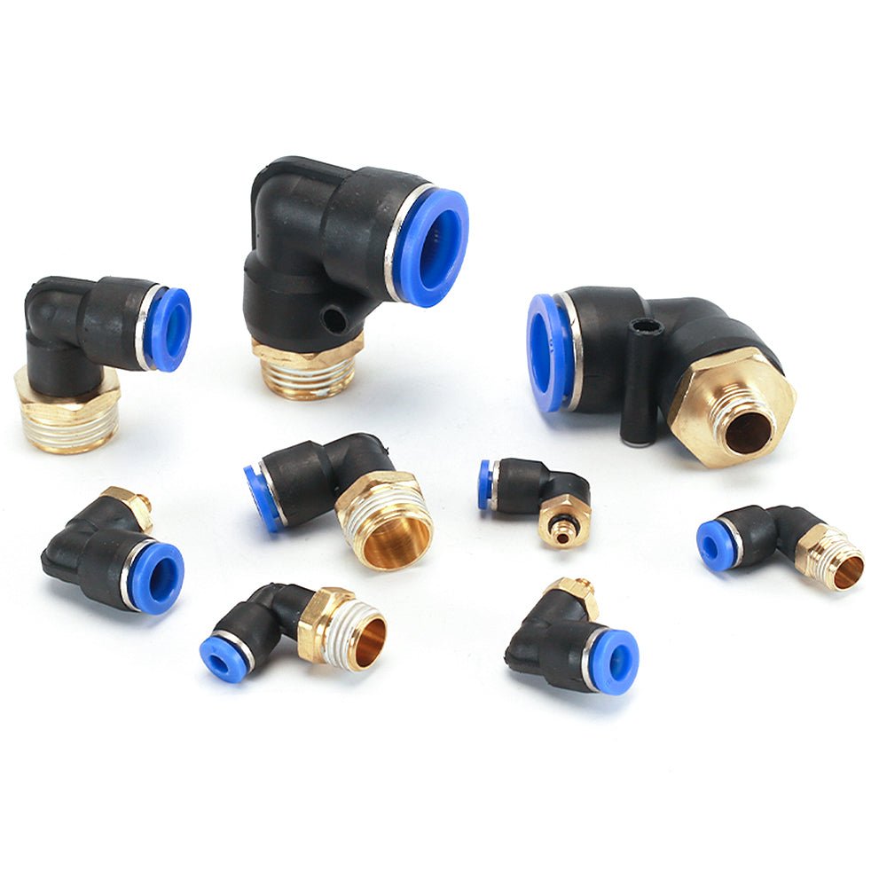 Pneumatic Push In Fitting 1/8" - 3/4" Male Elbow Connector for Air Water Hose Tube - HomeDIYer