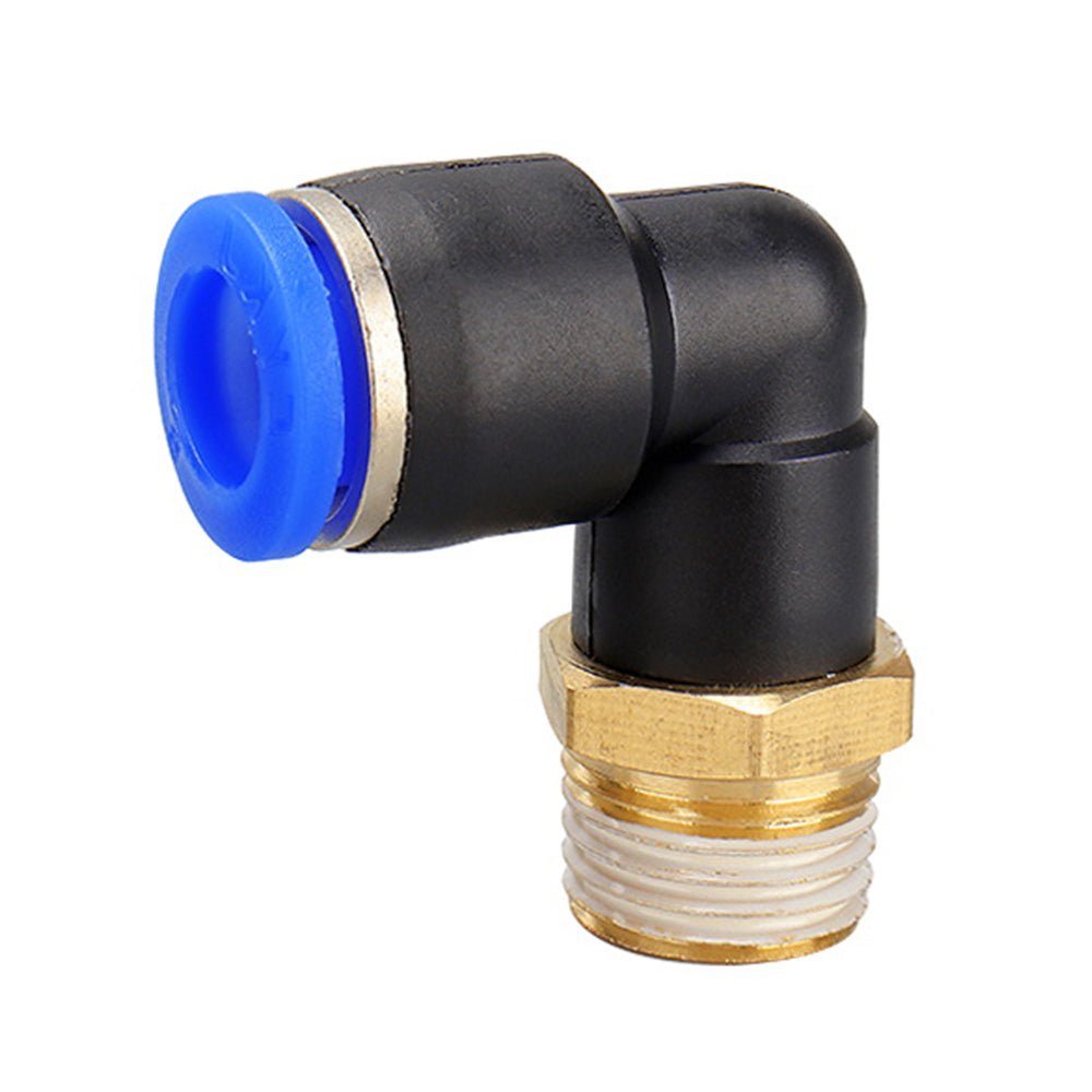 Pneumatic Push In Fitting 1/8" - 3/4" Male Elbow Connector for Air Water Hose Tube - HomeDIYer