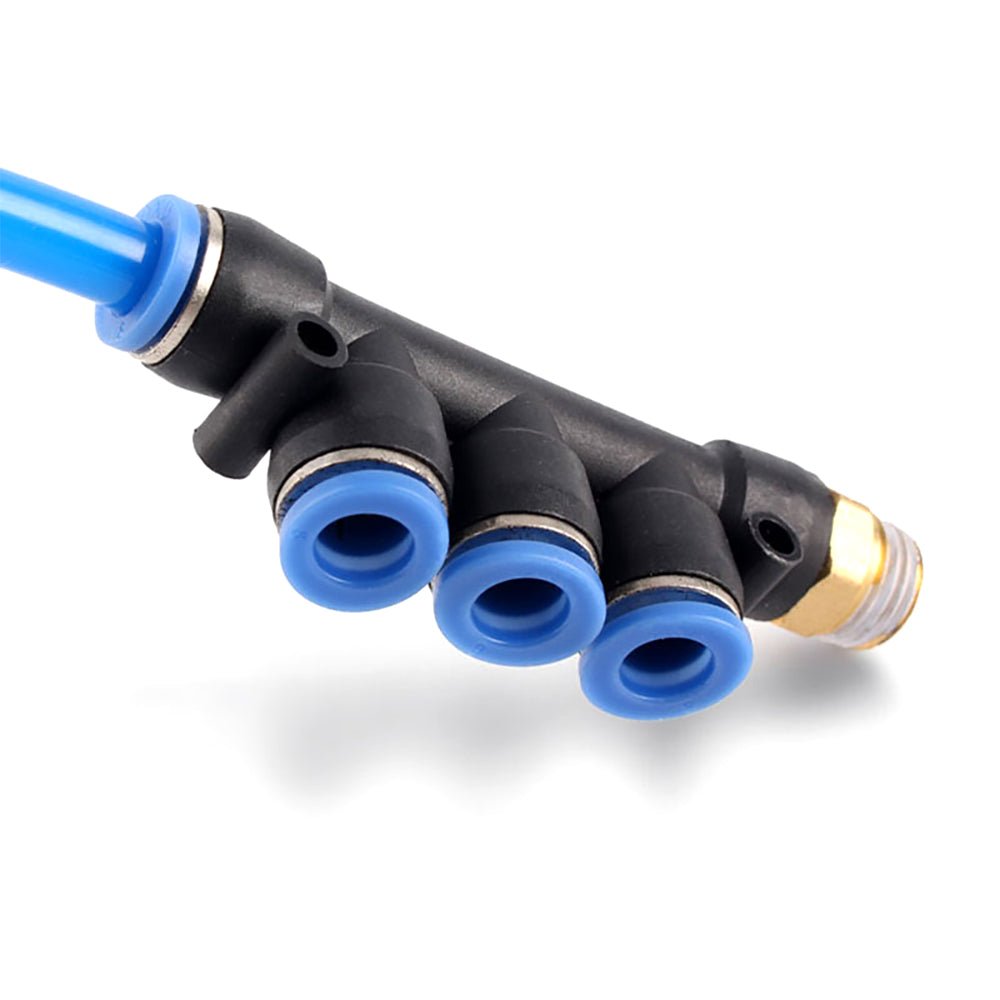 4 - 10mm Pneumatic Push In Fitting T Shape 5 Way Connector For Air Water Pipe - HomeDIYer