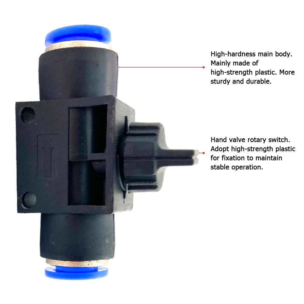 HVFF Pneumatic Control BALL VALVE Hose Tube Inline Push Fit Connector Air Line - HomeDIYer