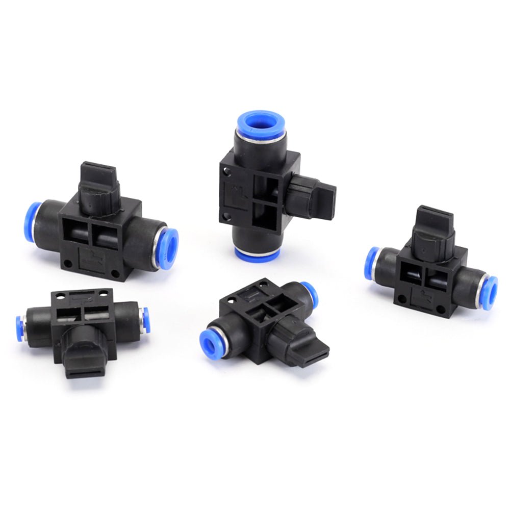 HVFF Pneumatic Control BALL VALVE Hose Tube Inline Push Fit Connector Air Line - HomeDIYer