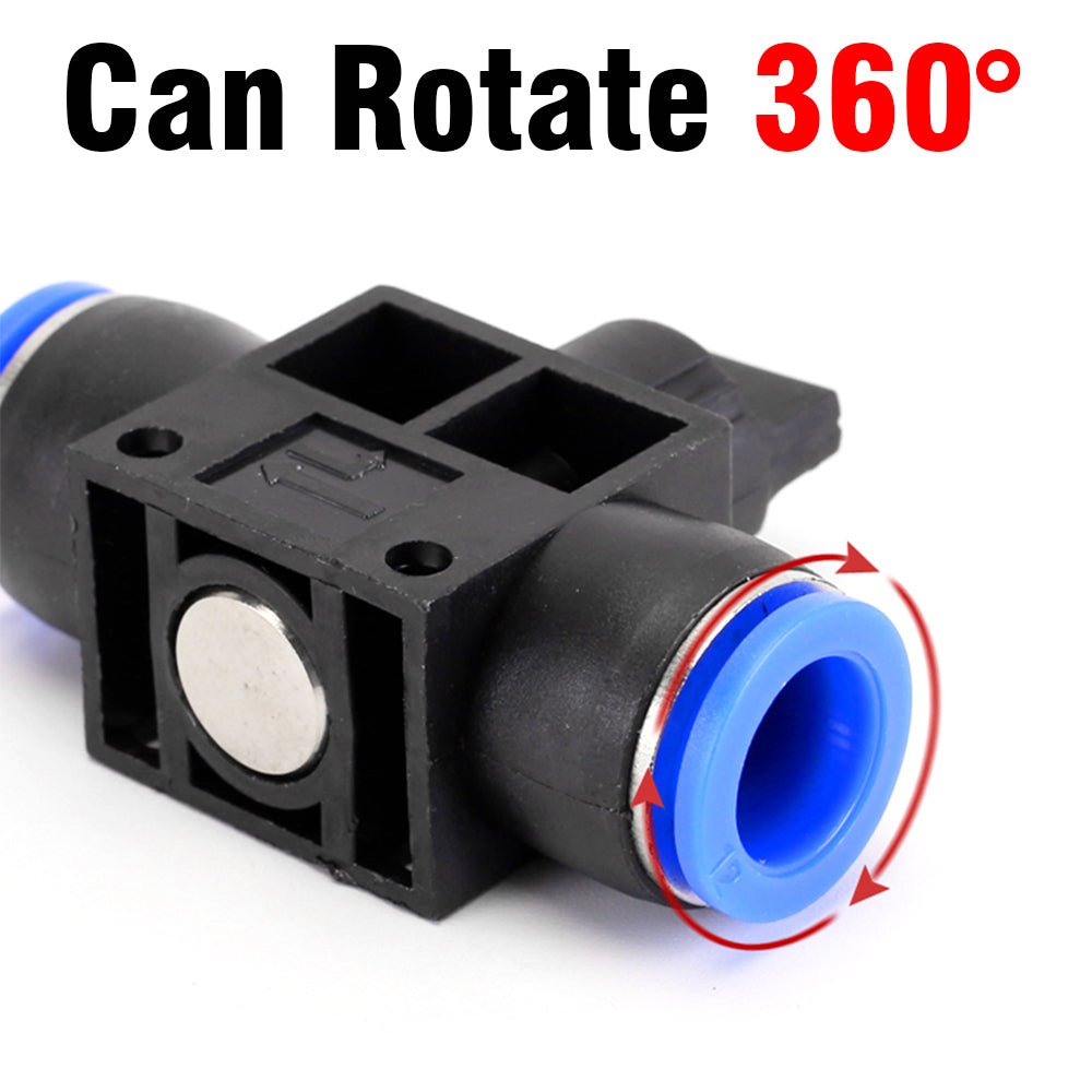 HVFF Pneumatic Control BALL VALVE Hose Tube Inline Push Fit Connector Air Line - HomeDIYer
