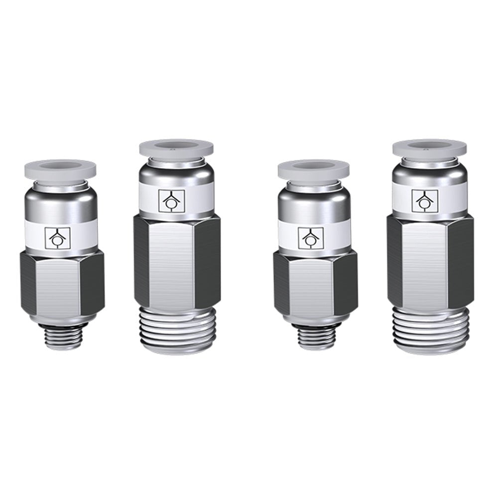 4 - 12mm Pneumatic Check Valve One Way Qucik Fitting Connector - Male Hex Stud - HomeDIYer