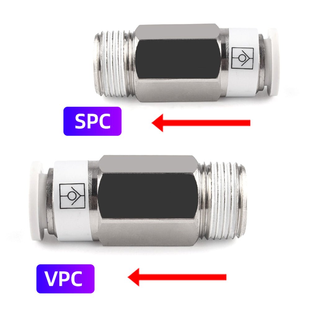 4 - 12mm Pneumatic Check Valve One Way Qucik Fitting Connector - Male Hex Stud - HomeDIYer
