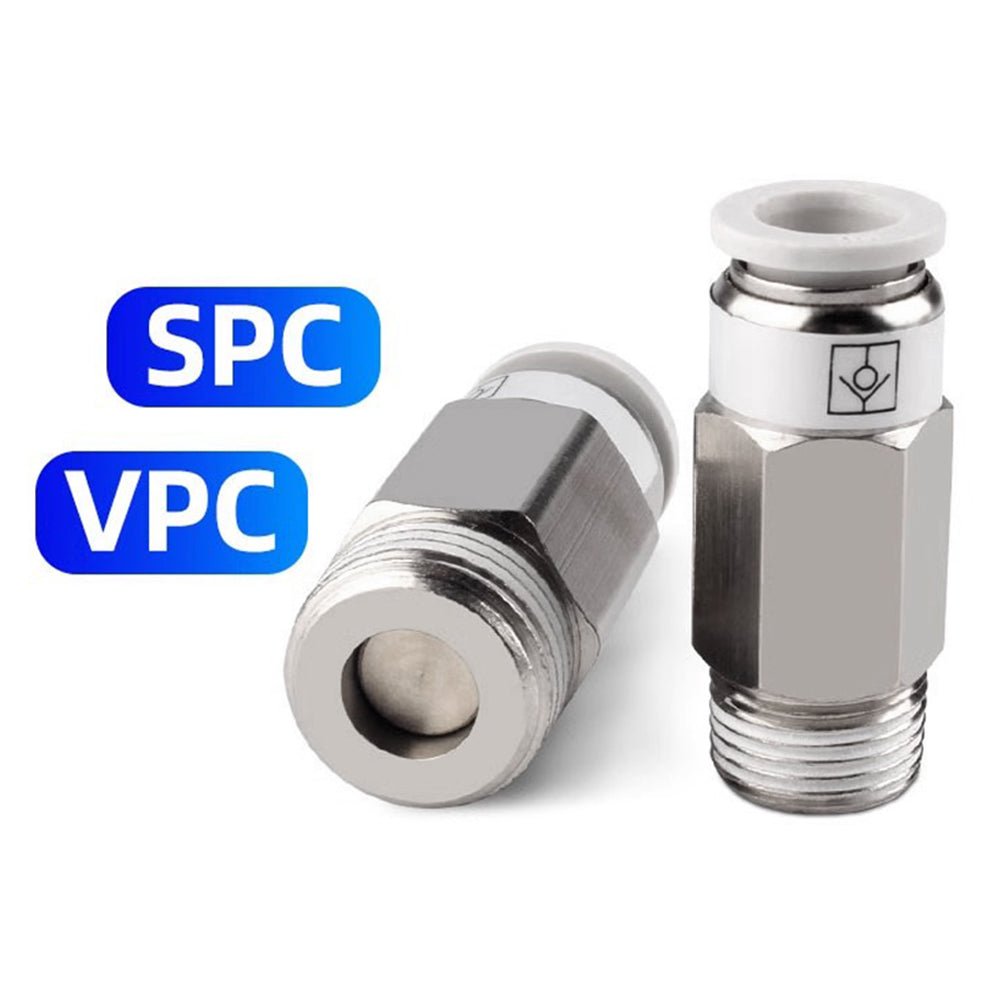 4 - 12mm Pneumatic Check Valve One Way Qucik Fitting Connector - Male Hex Stud - HomeDIYer