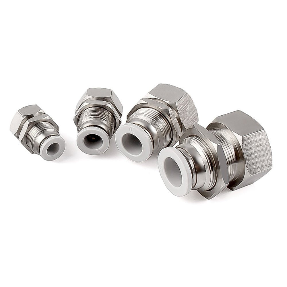 Pneumatic Push In Connect Air Fitting Female Bulkhead Connector Hose Tube 4 - 16mm - HomeDIYer