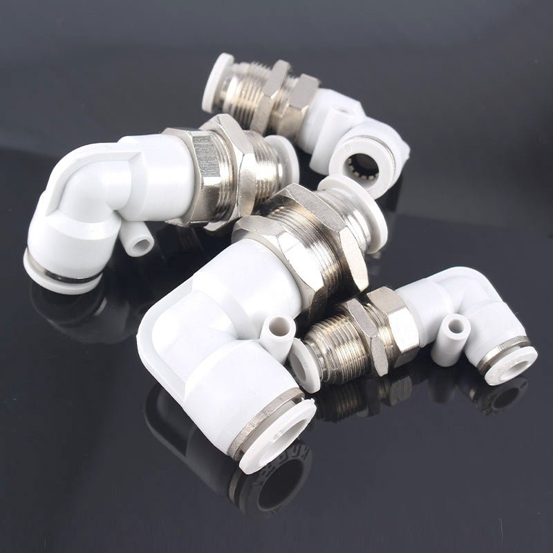Pneumatic Push Fit Equal Connectors Bulkhead Elbow Speed Join Adaper L - Type - HomeDIYer