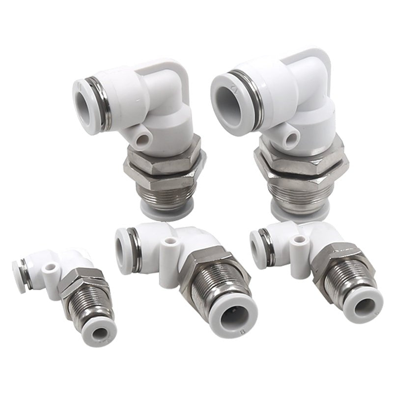 Pneumatic Push Fit Equal Connectors Bulkhead Elbow Speed Join Adaper L - Type - HomeDIYer