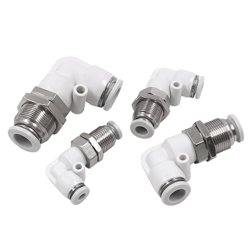 Pneumatic Push Fit Equal Connectors Bulkhead Elbow Speed Join Adaper L - Type - HomeDIYer
