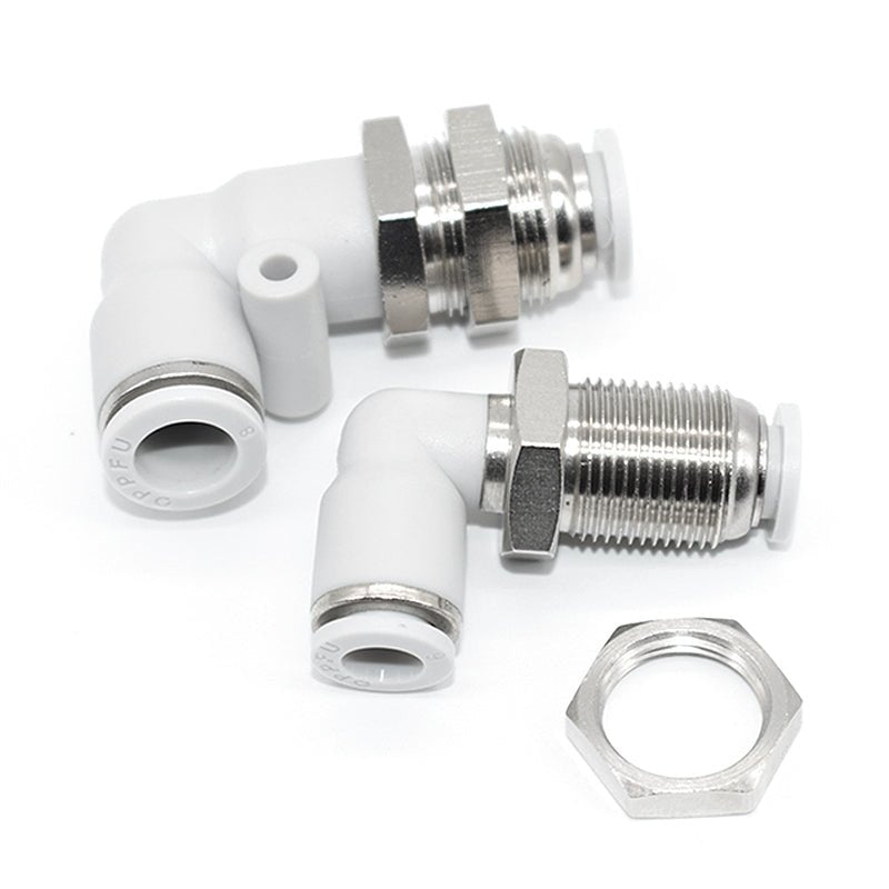 Pneumatic Push Fit Equal Connectors Bulkhead Elbow Speed Join Adaper L - Type - HomeDIYer