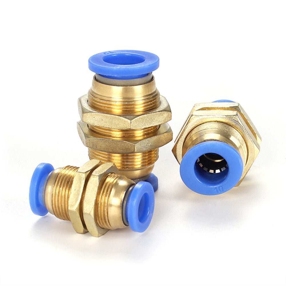 4 6 8 10 12mm Bulkhead Connector Pneumatic Air Push In Fitting For Hose Tube - HomeDIYer