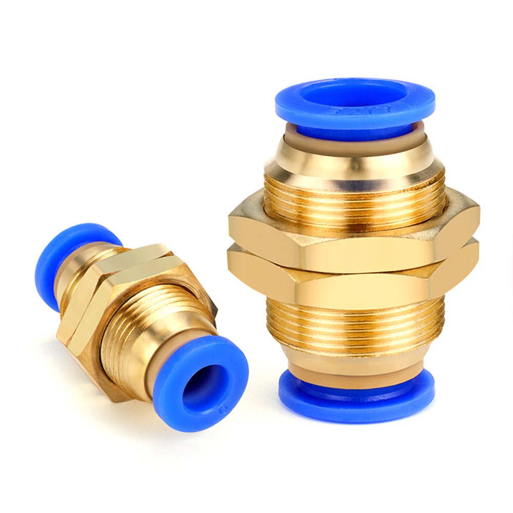 4 6 8 10 12mm Bulkhead Connector Pneumatic Air Push In Fitting For Hose Tube - HomeDIYer
