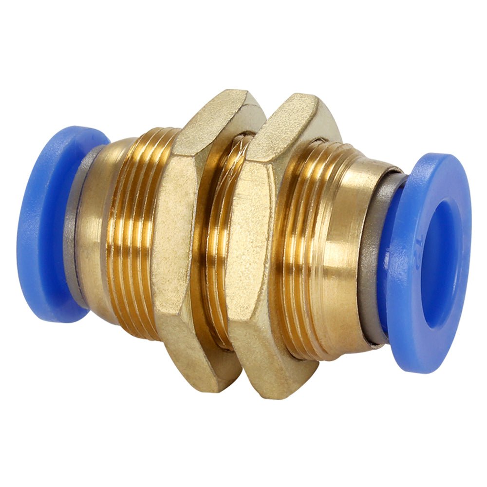 4 6 8 10 12mm Bulkhead Connector Pneumatic Air Push In Fitting For Hose Tube - HomeDIYer
