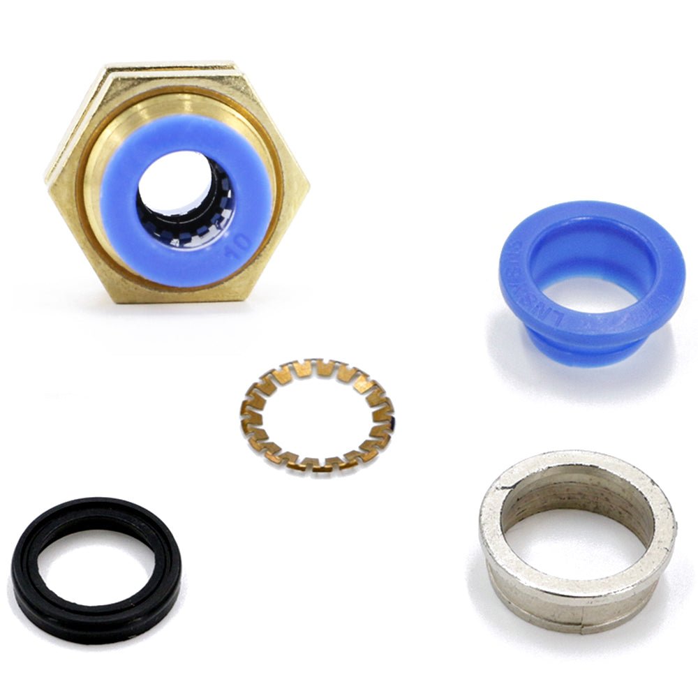 4 6 8 10 12mm Bulkhead Connector Pneumatic Air Push In Fitting For Hose Tube - HomeDIYer