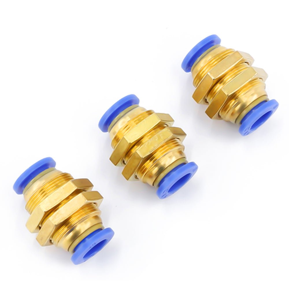 4 6 8 10 12mm Bulkhead Connector Pneumatic Air Push In Fitting For Hose Tube - HomeDIYer