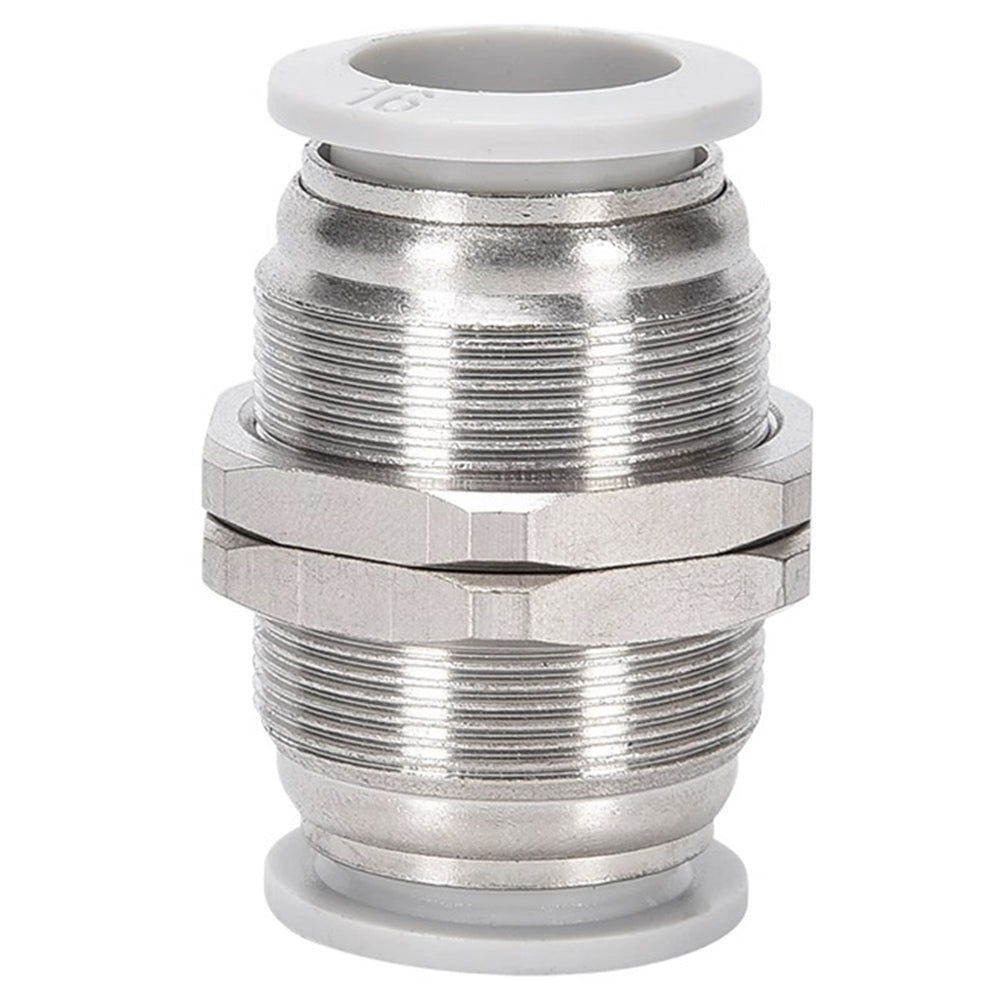 4 - 12mm Bulkhead Union Connector Pneumatic Air Push In Fitting For Hose Tube - HomeDIYer
