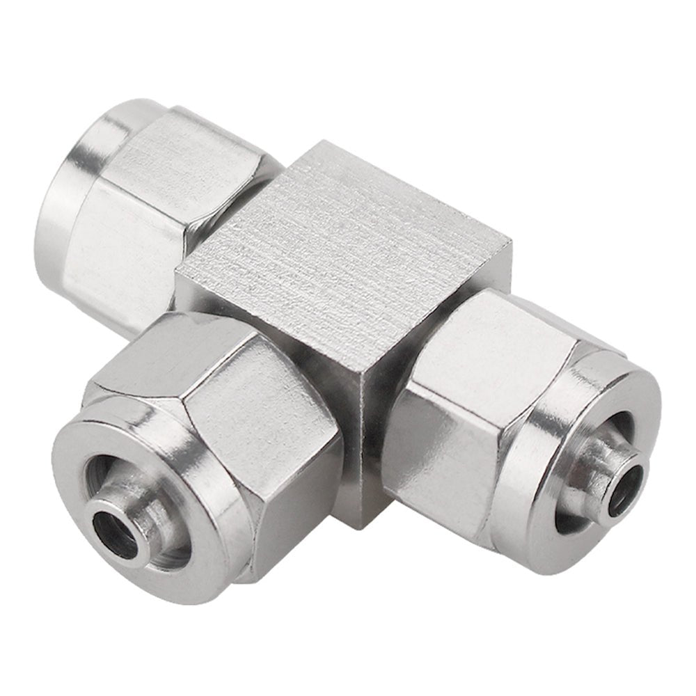 Pneumatic Push - In Fitting Brass/Stainless Steel Tee Joiner Qucik Connector - HomeDIYer