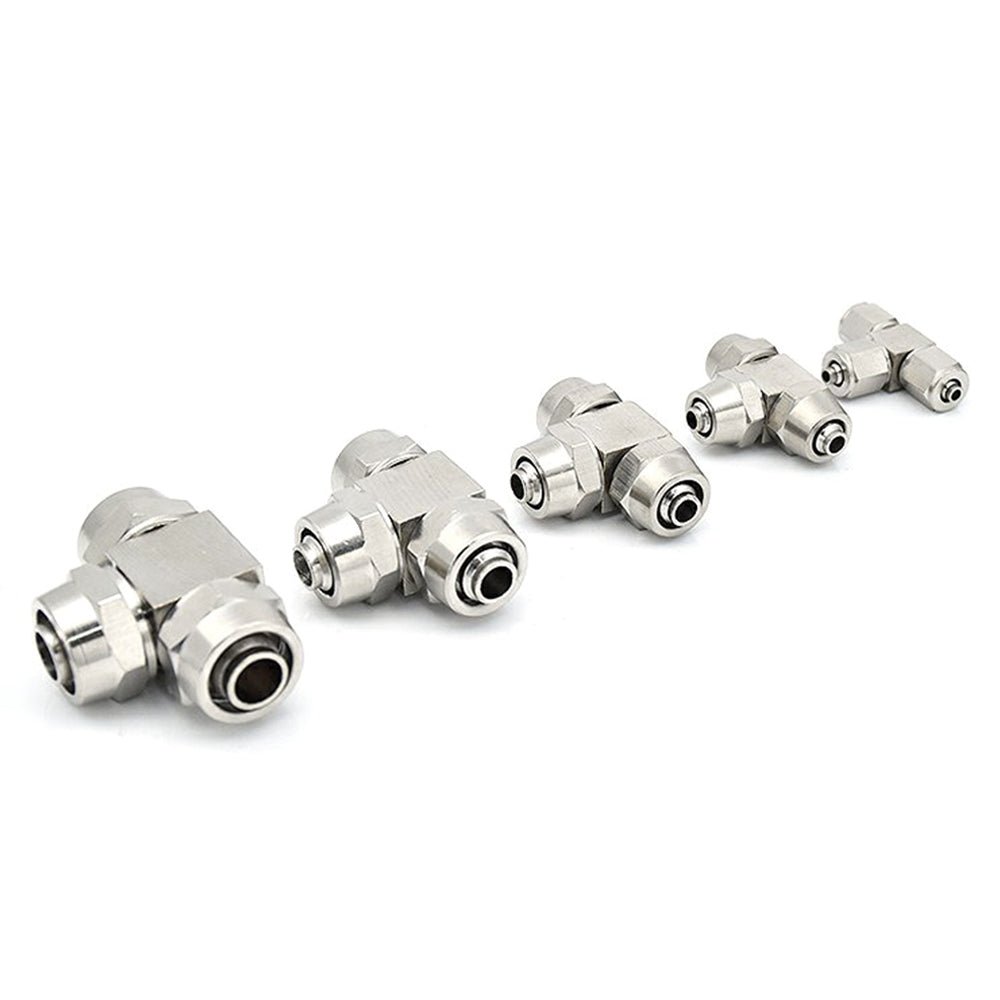 Pneumatic Push - In Fitting Brass/Stainless Steel Tee Joiner Qucik Connector - HomeDIYer