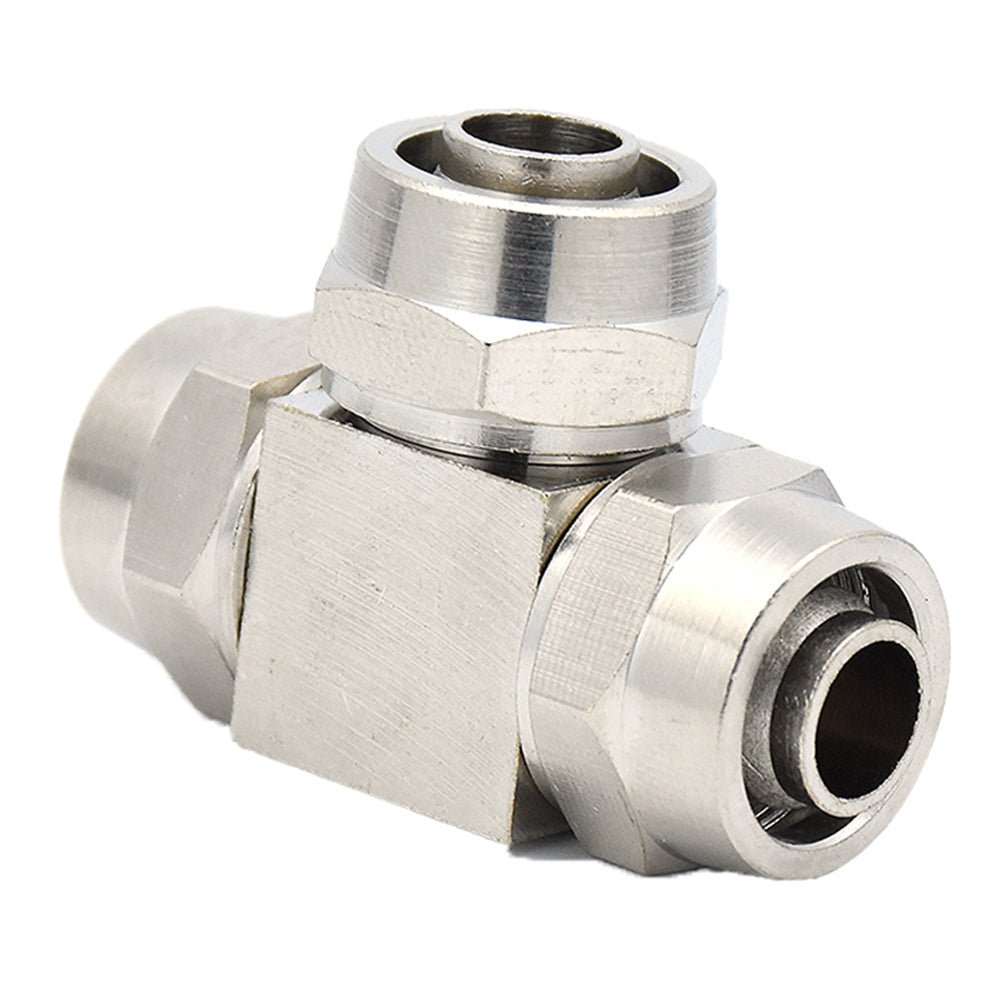 Pneumatic Push - In Fitting Brass/Stainless Steel Tee Joiner Qucik Connector - HomeDIYer