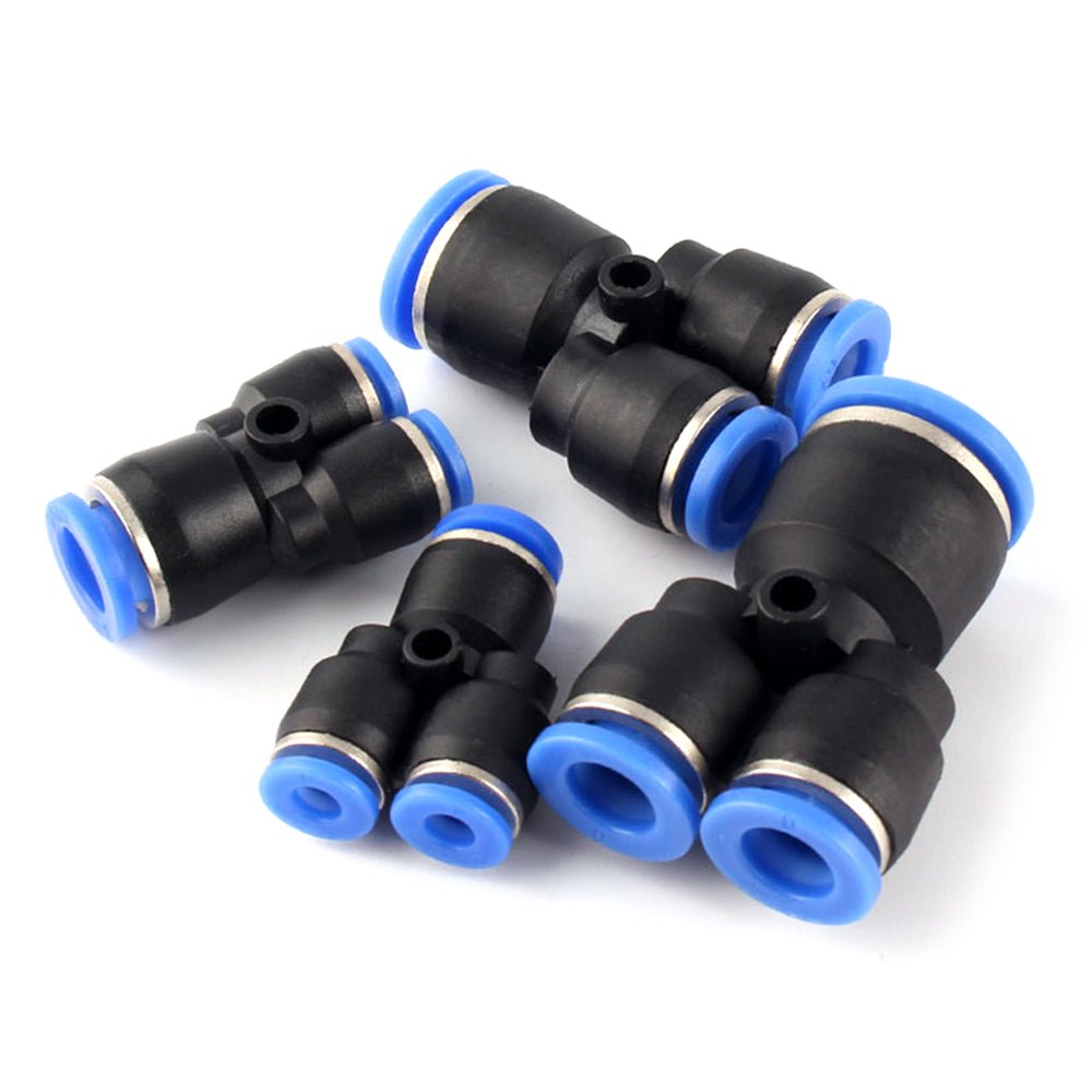 Pneumatic Reducer Y Push In Fittings - Y Shape 3 Way Connector 4mm to 10mm - HomeDIYer